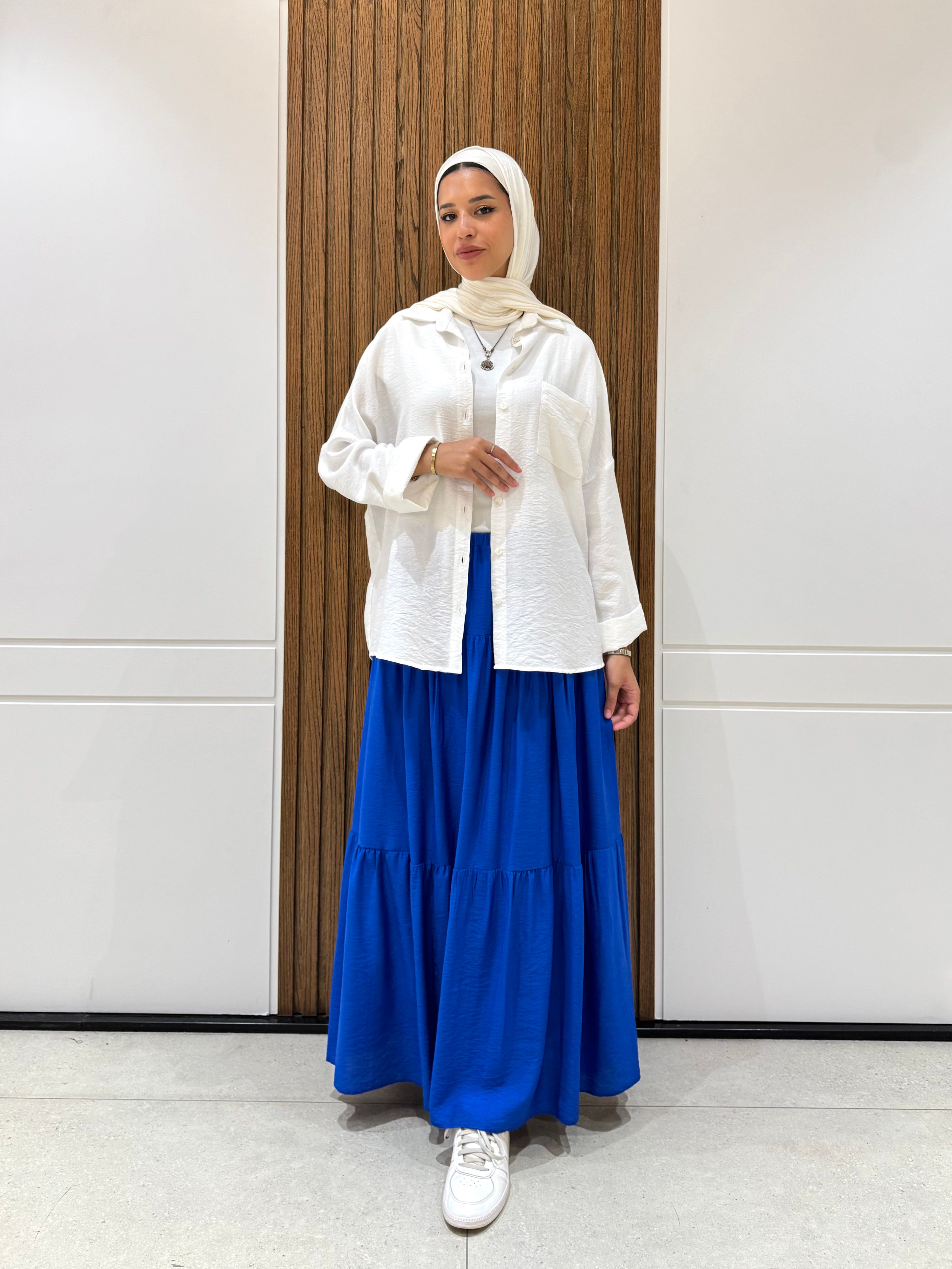 Rolled-up Sleeves Oversized Shirt