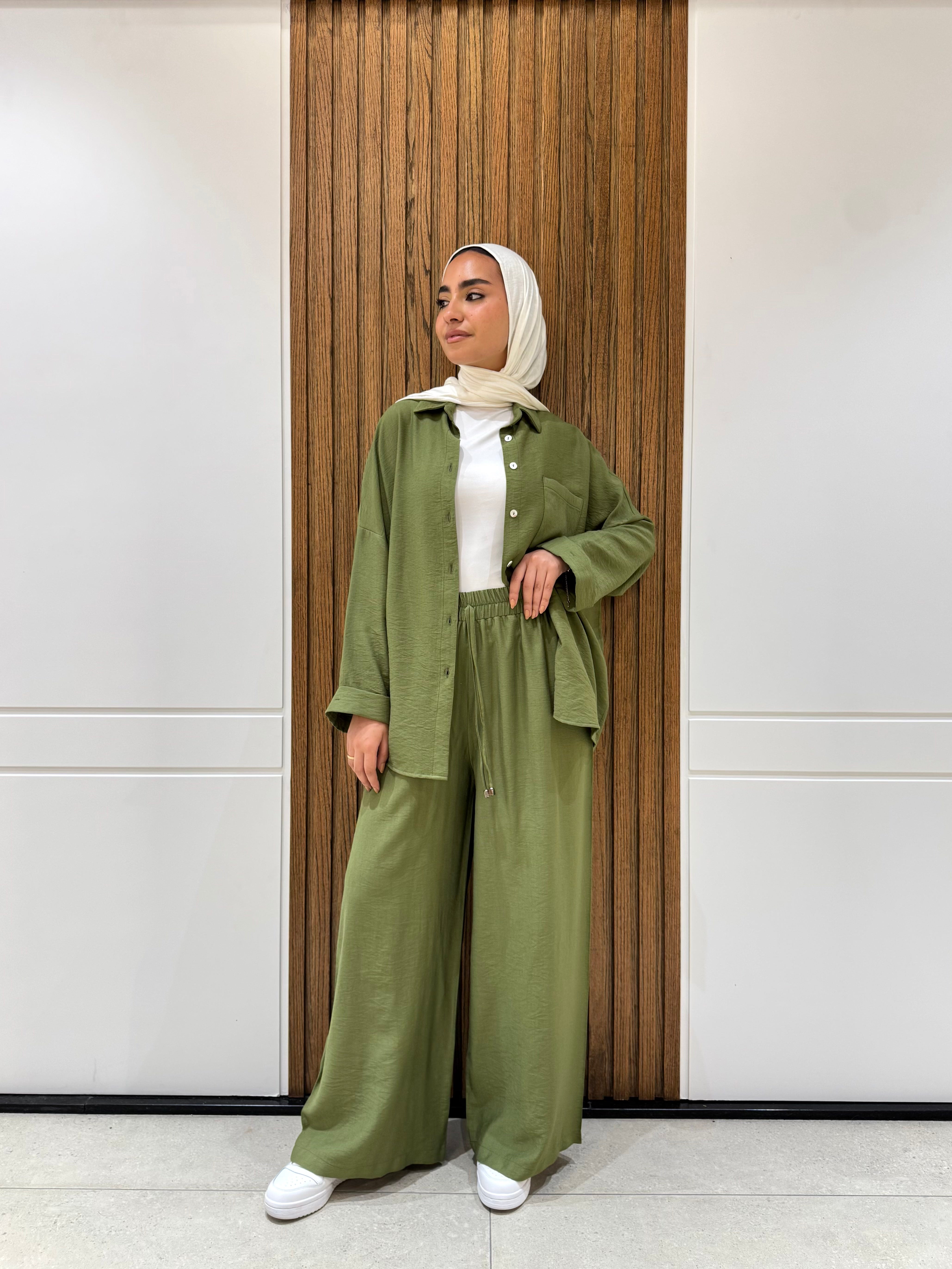 Rolled-up Sleeves Oversized Shirt