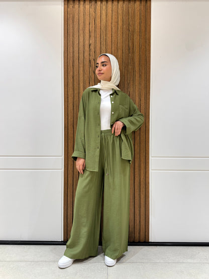 Rolled-up Sleeves Oversized Shirt