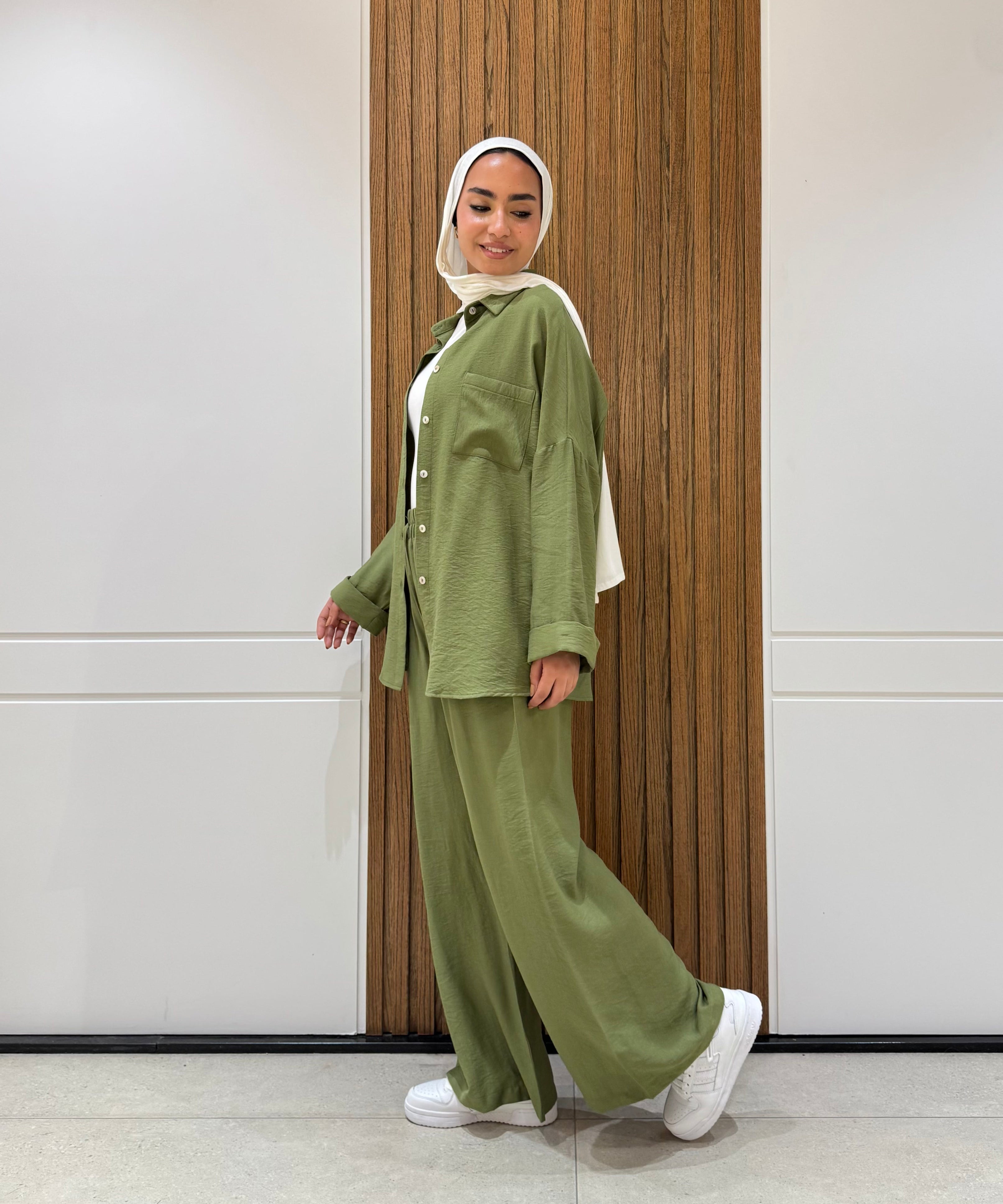 Rolled-up Sleeves Oversized Shirt