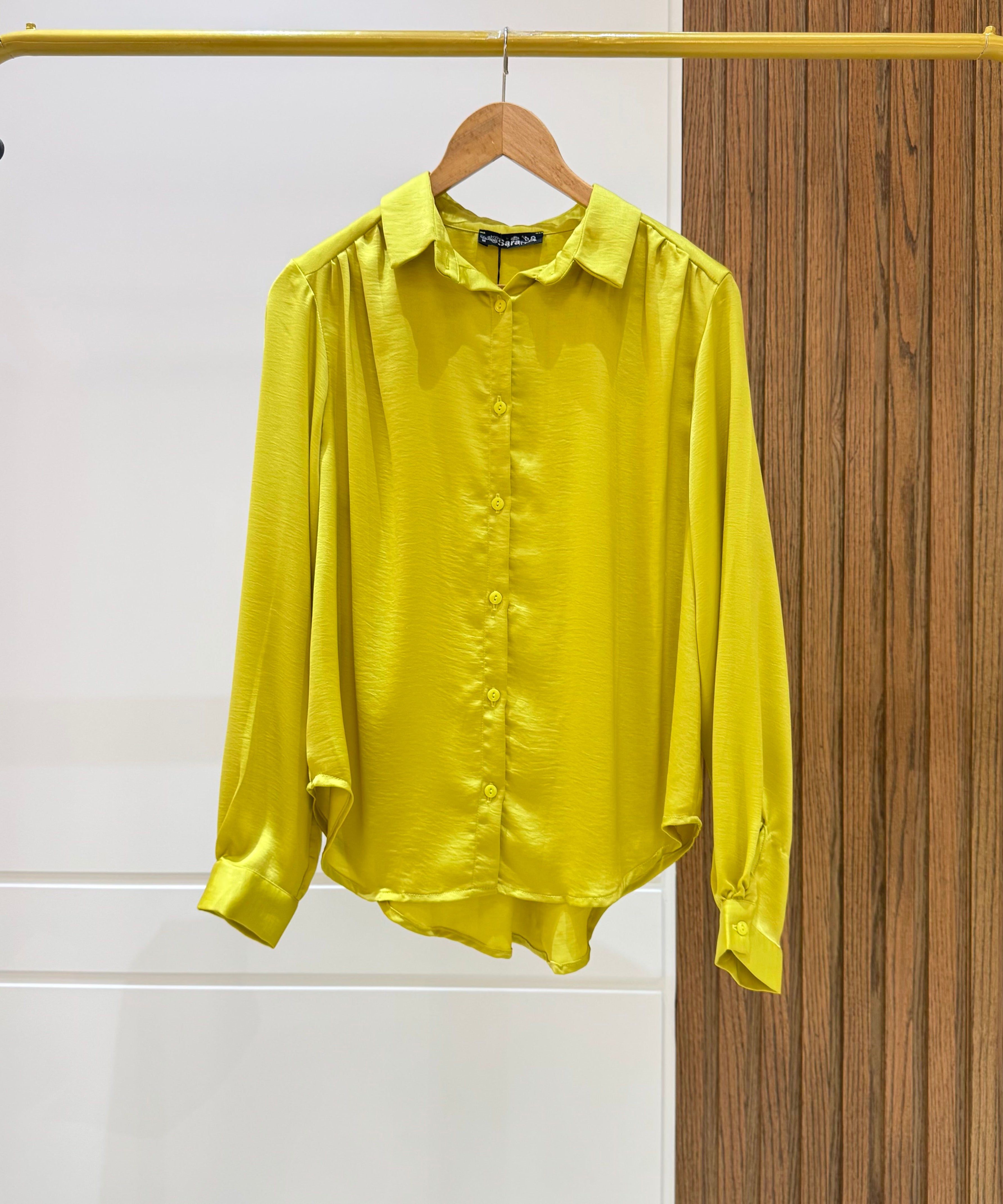 Shirt-Chiffon Crepe-CANARY