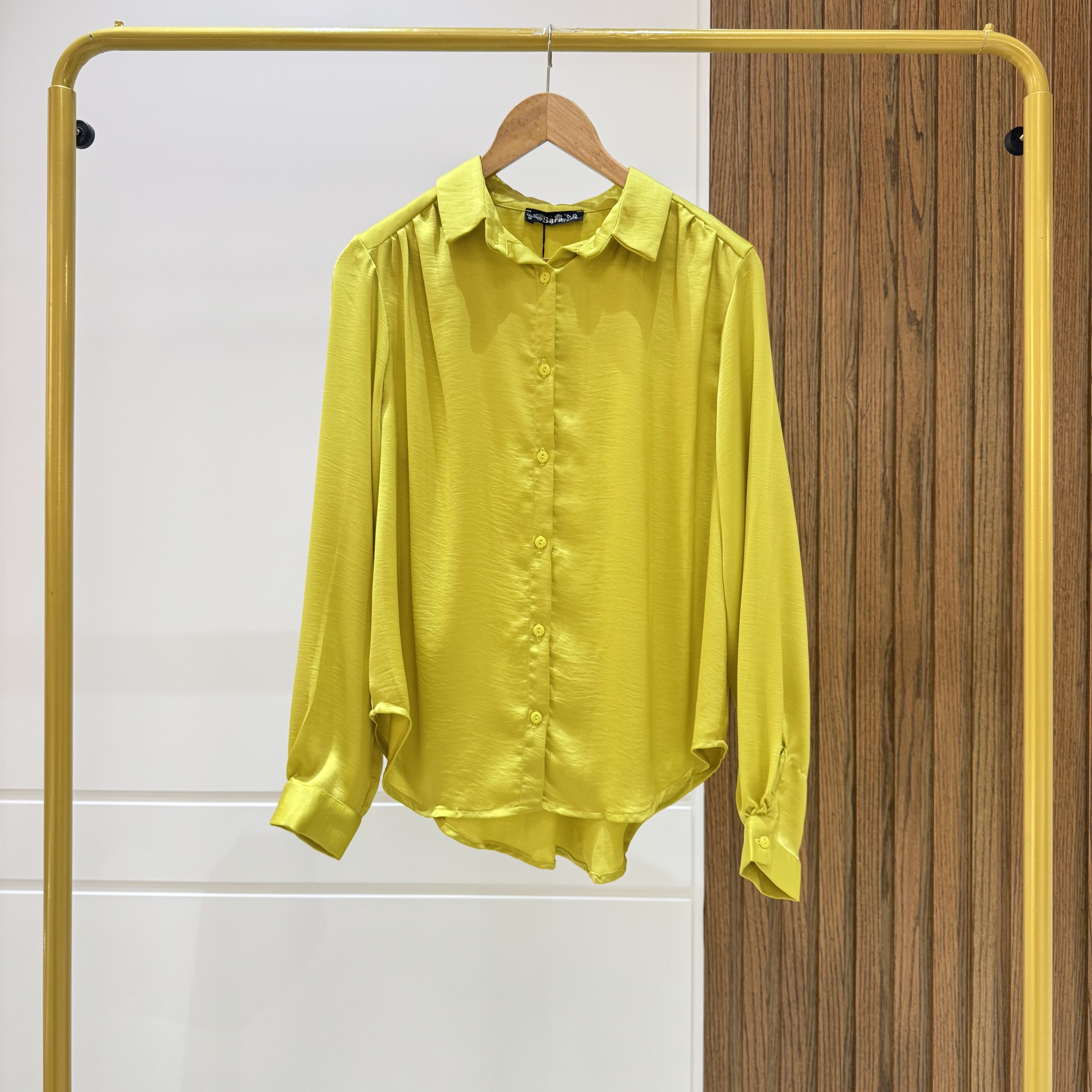 Shirt-Chiffon Crepe-CANARY