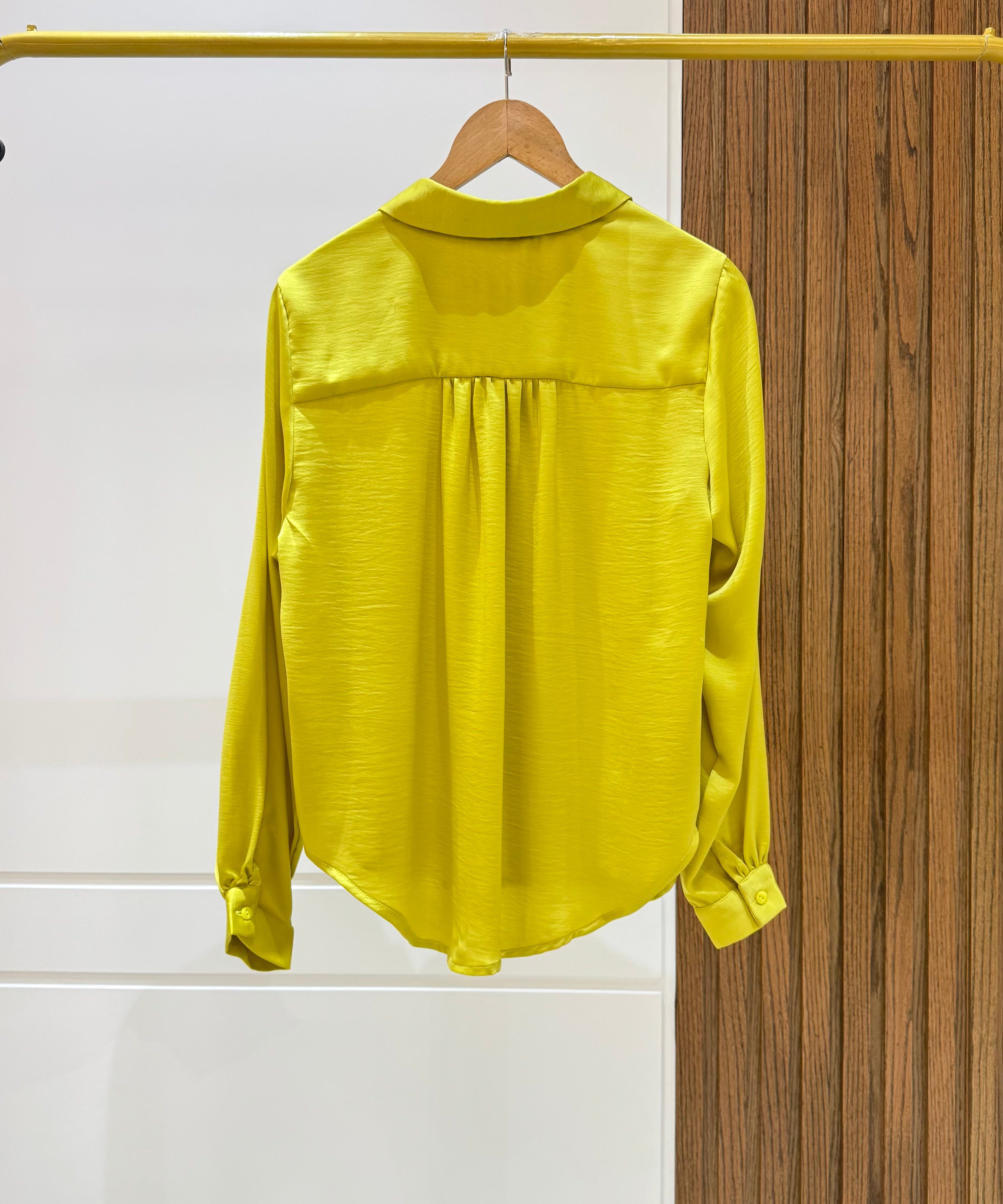 Shirt-Chiffon Crepe-CANARY