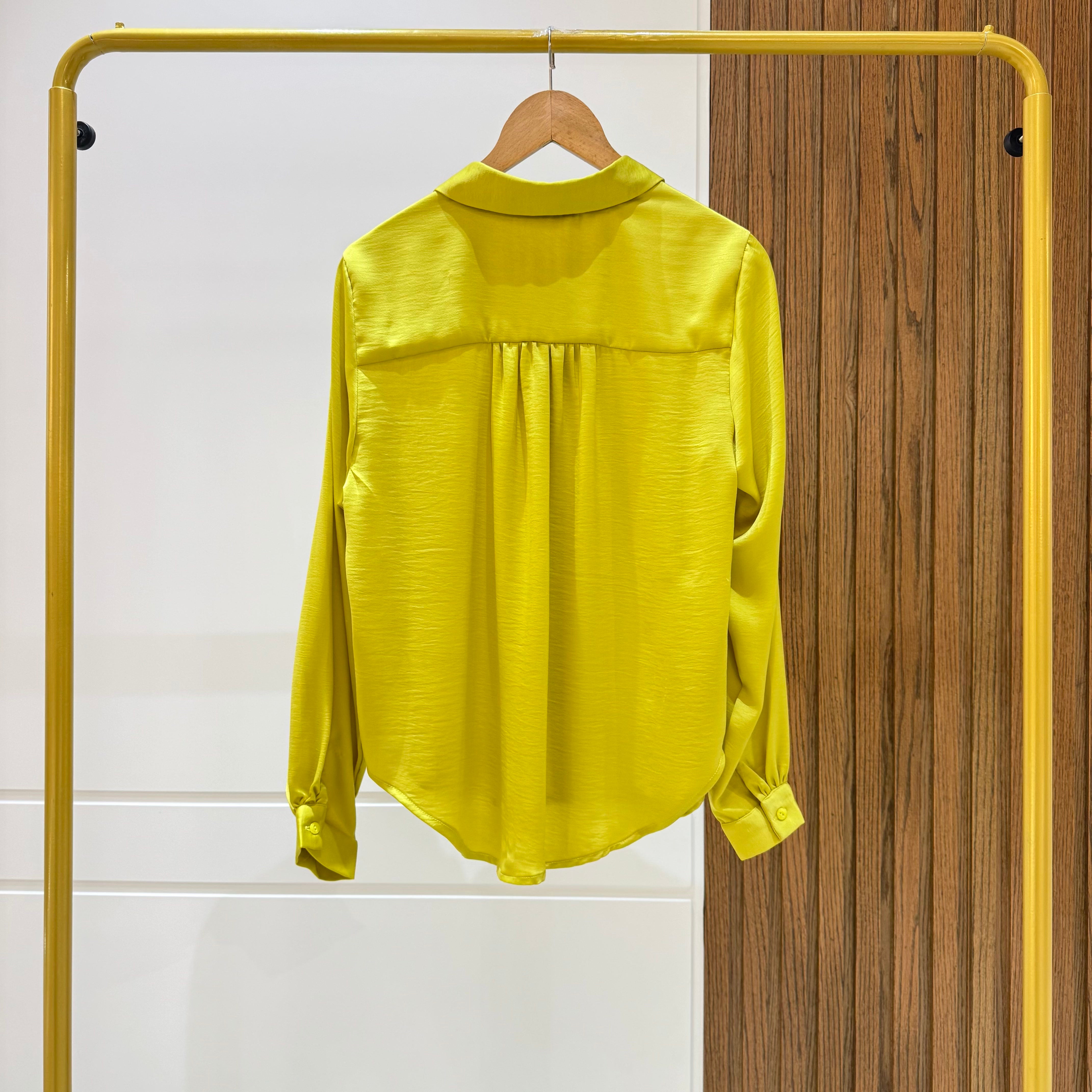 Shirt-Chiffon Crepe-CANARY