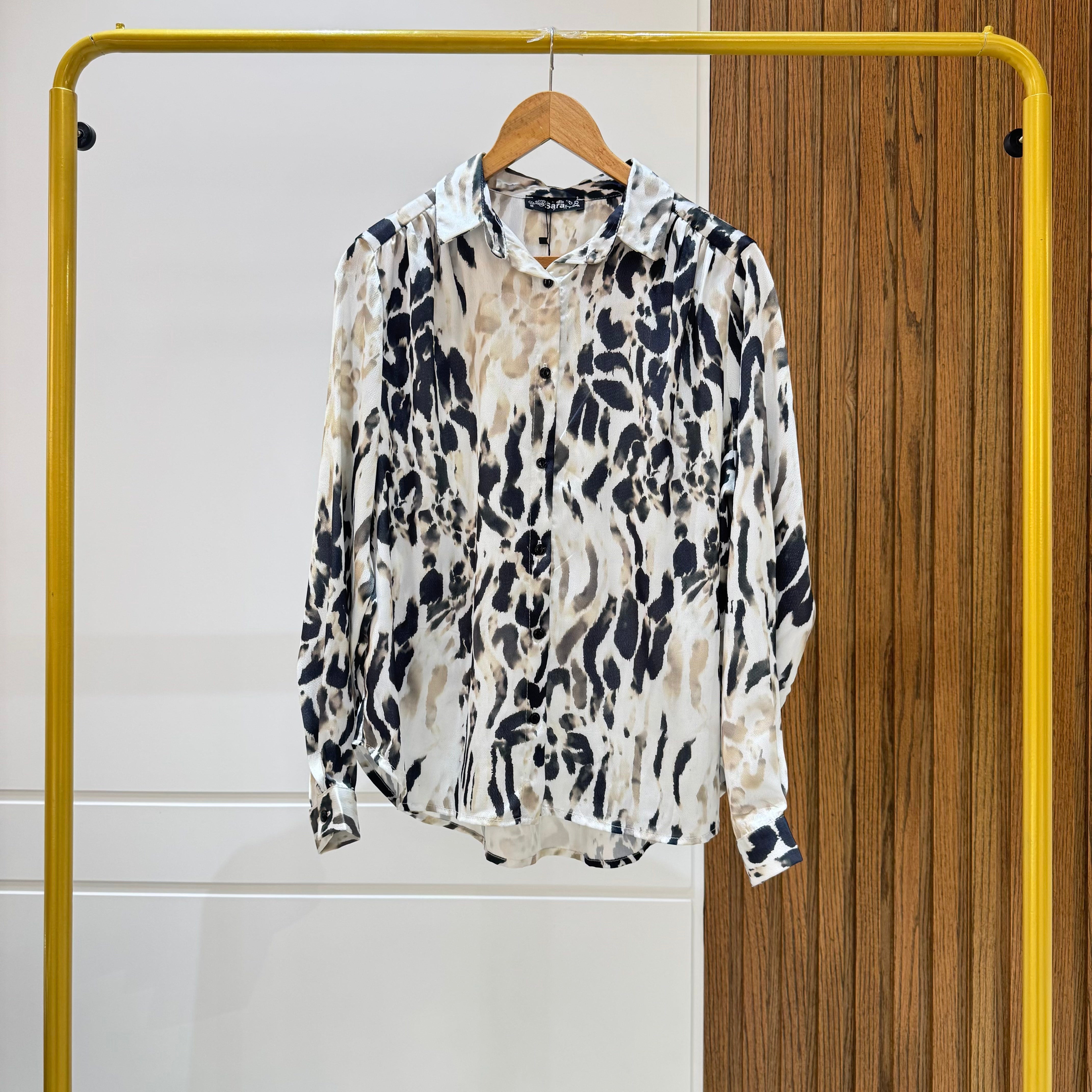 Shirt-Chiffon crepe-OF WHITE