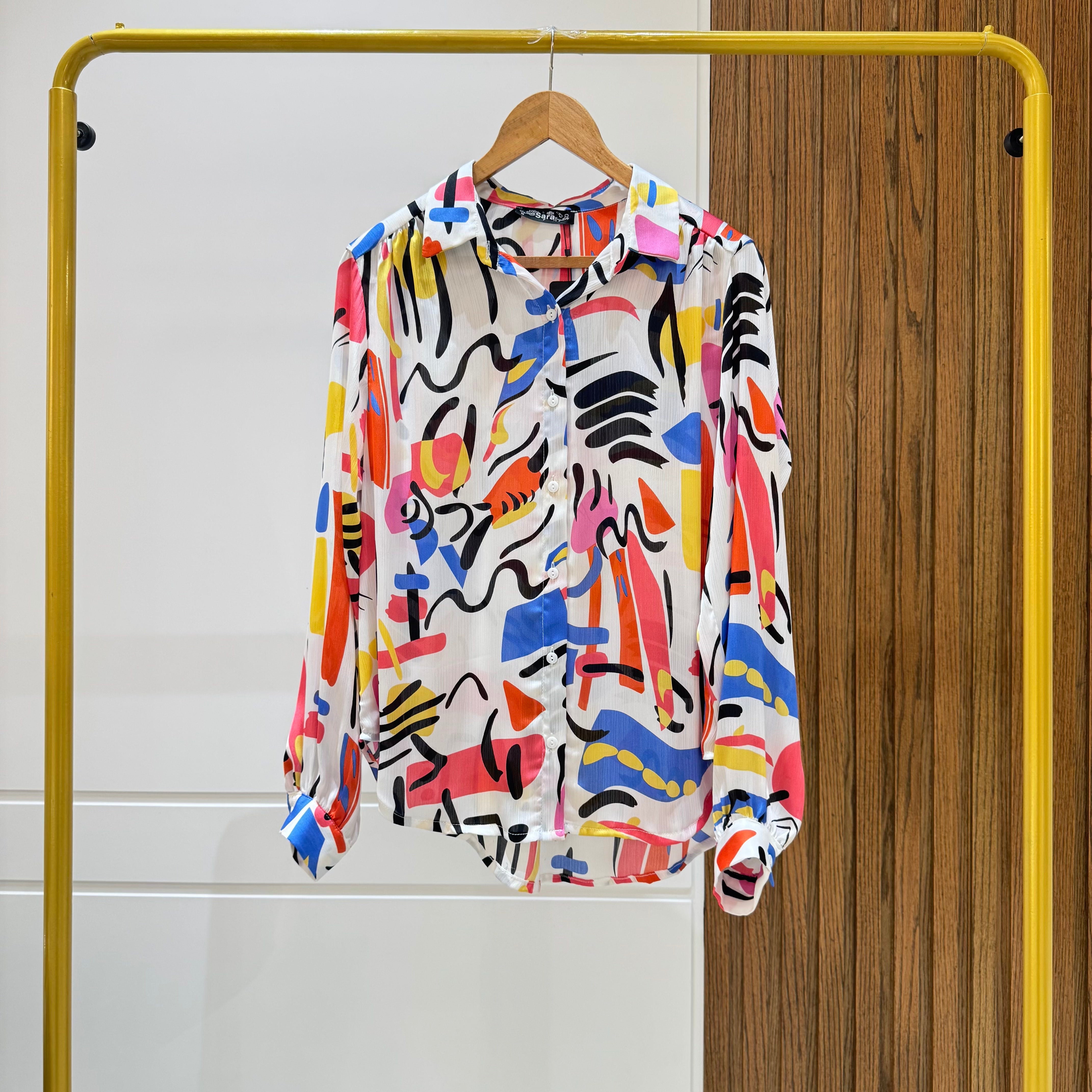 Casual Shirt-Chiffon-FUCHSIA