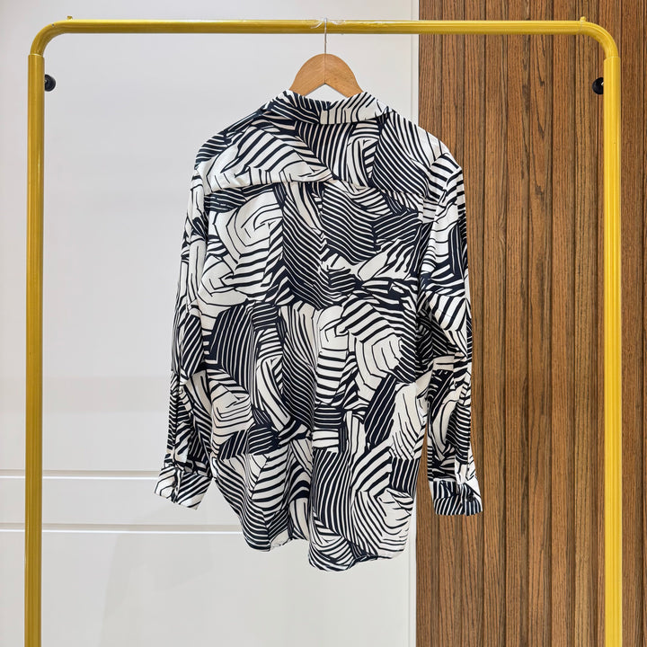 قميص-شيفون كريب-اسود