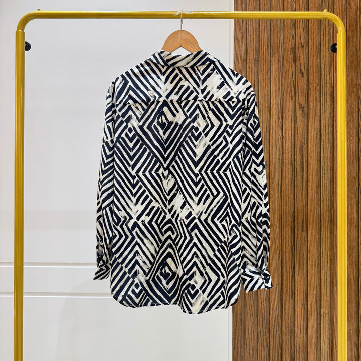 قميص-شيفون كريب-اسود