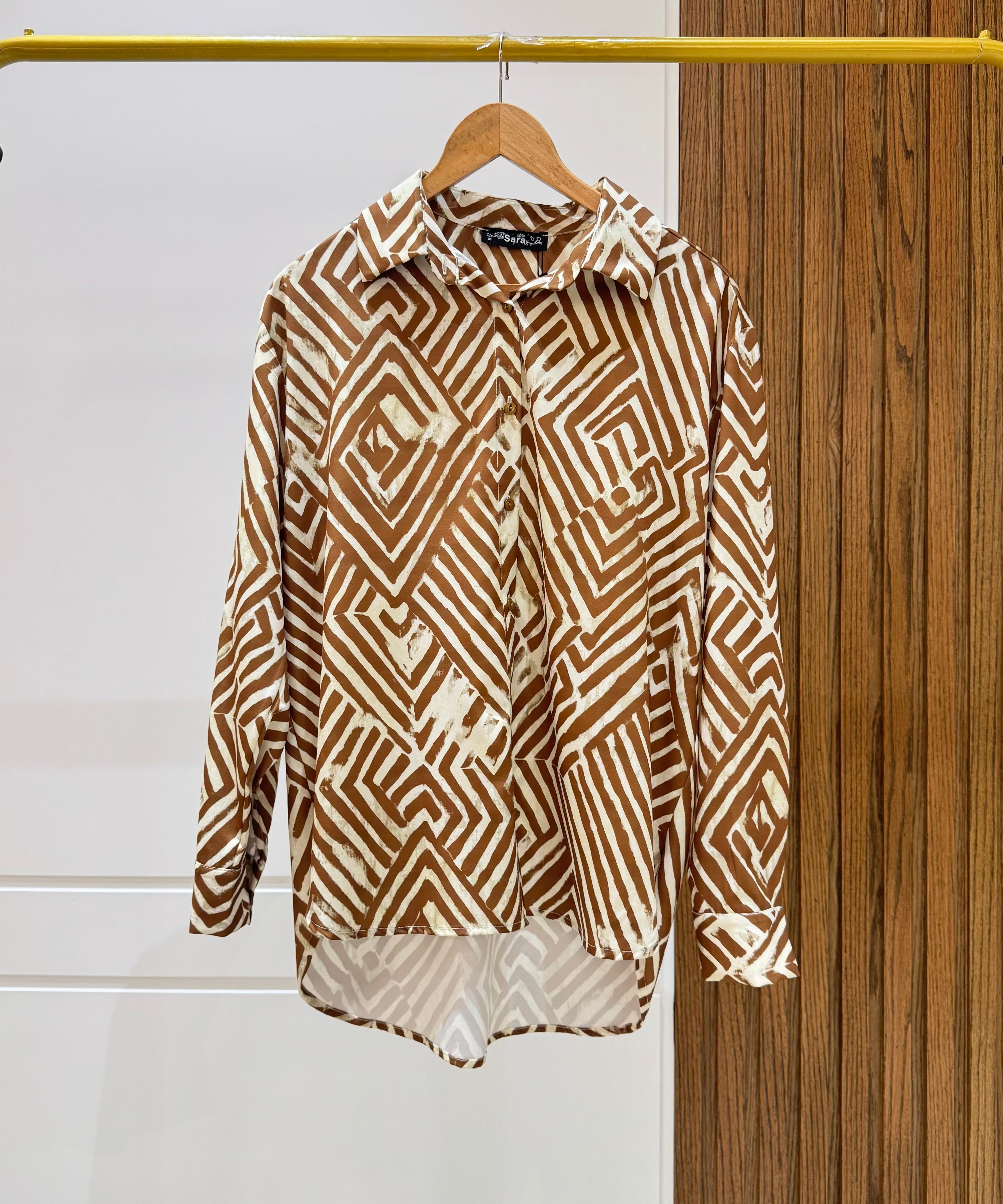 Shirt-Chiffon crepe-CAFEE