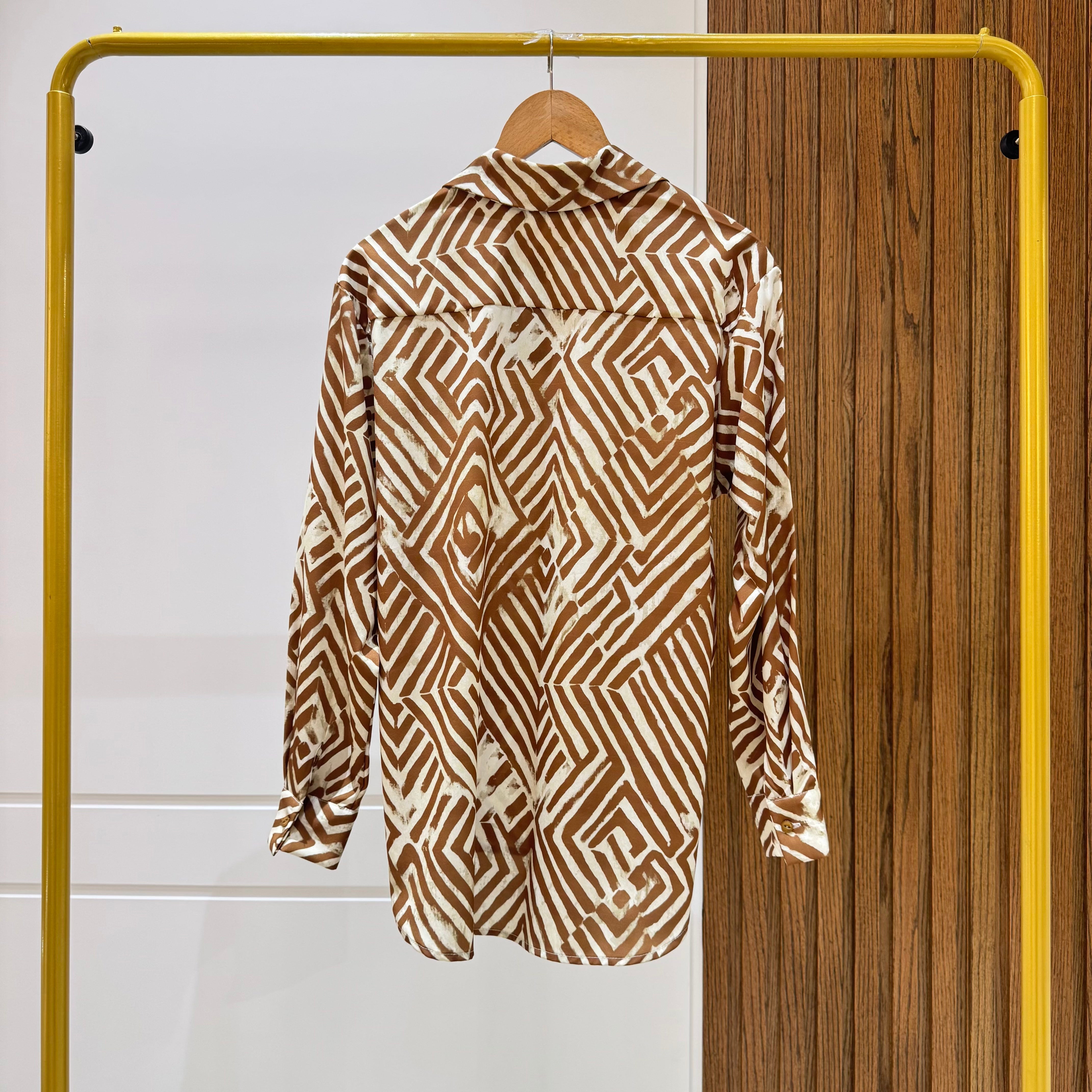 Shirt-Chiffon crepe-CAFEE