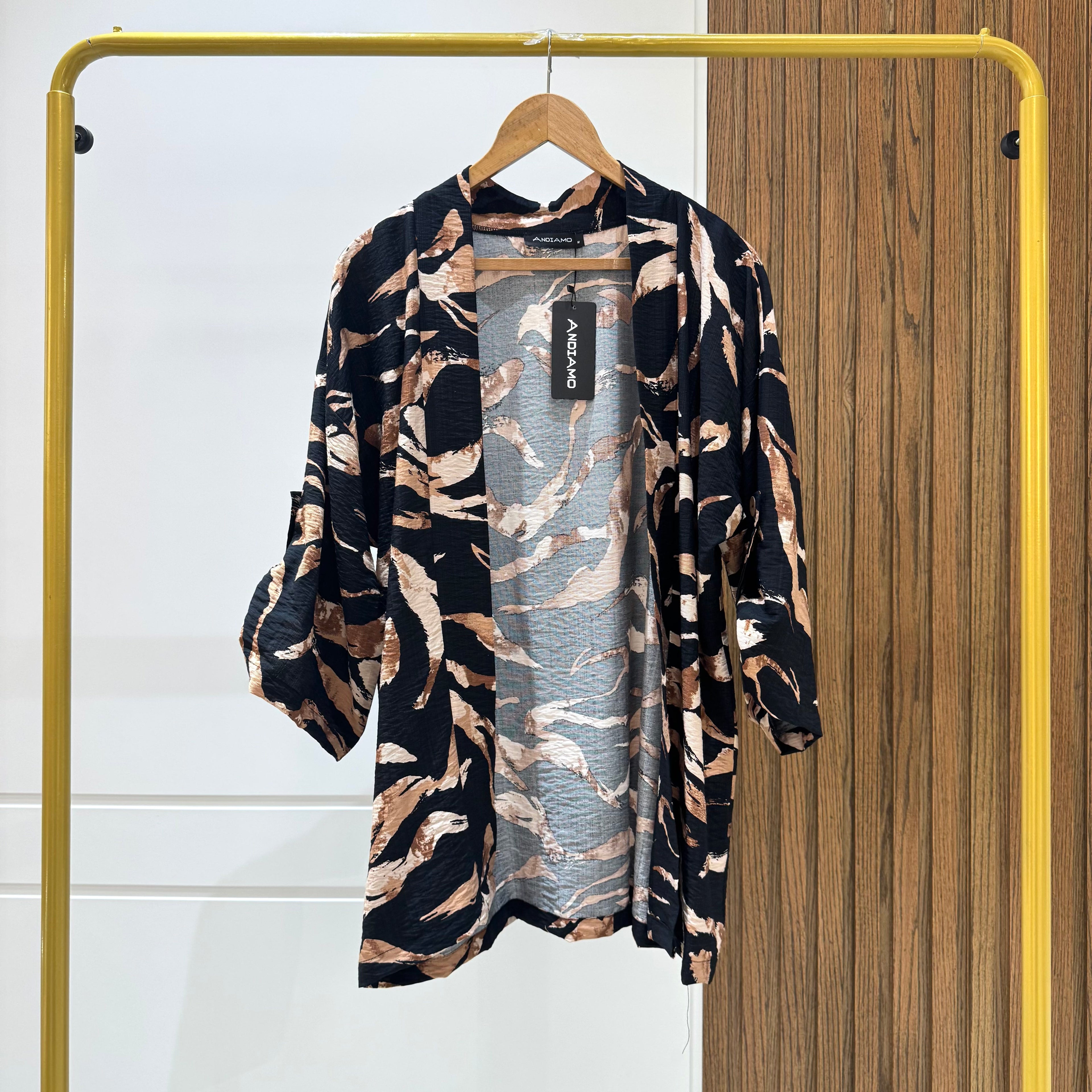 Cardigan-Spanish Linen-BROWN