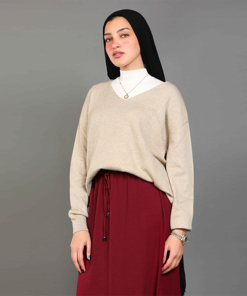 بلوفر-تريكو-بيج