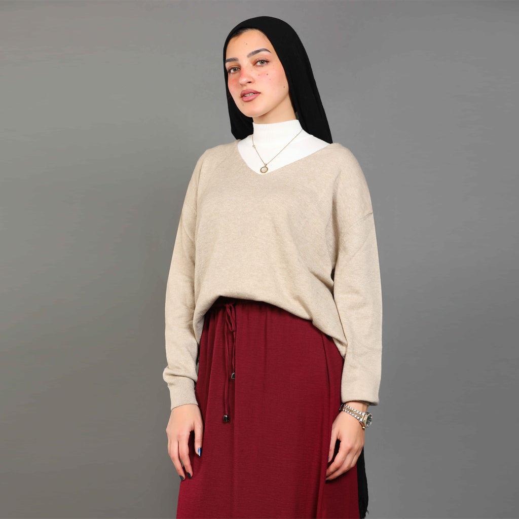 بلوفر-تريكو-بيج