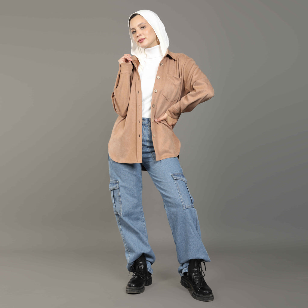 Shirt-Suede-CAMEL