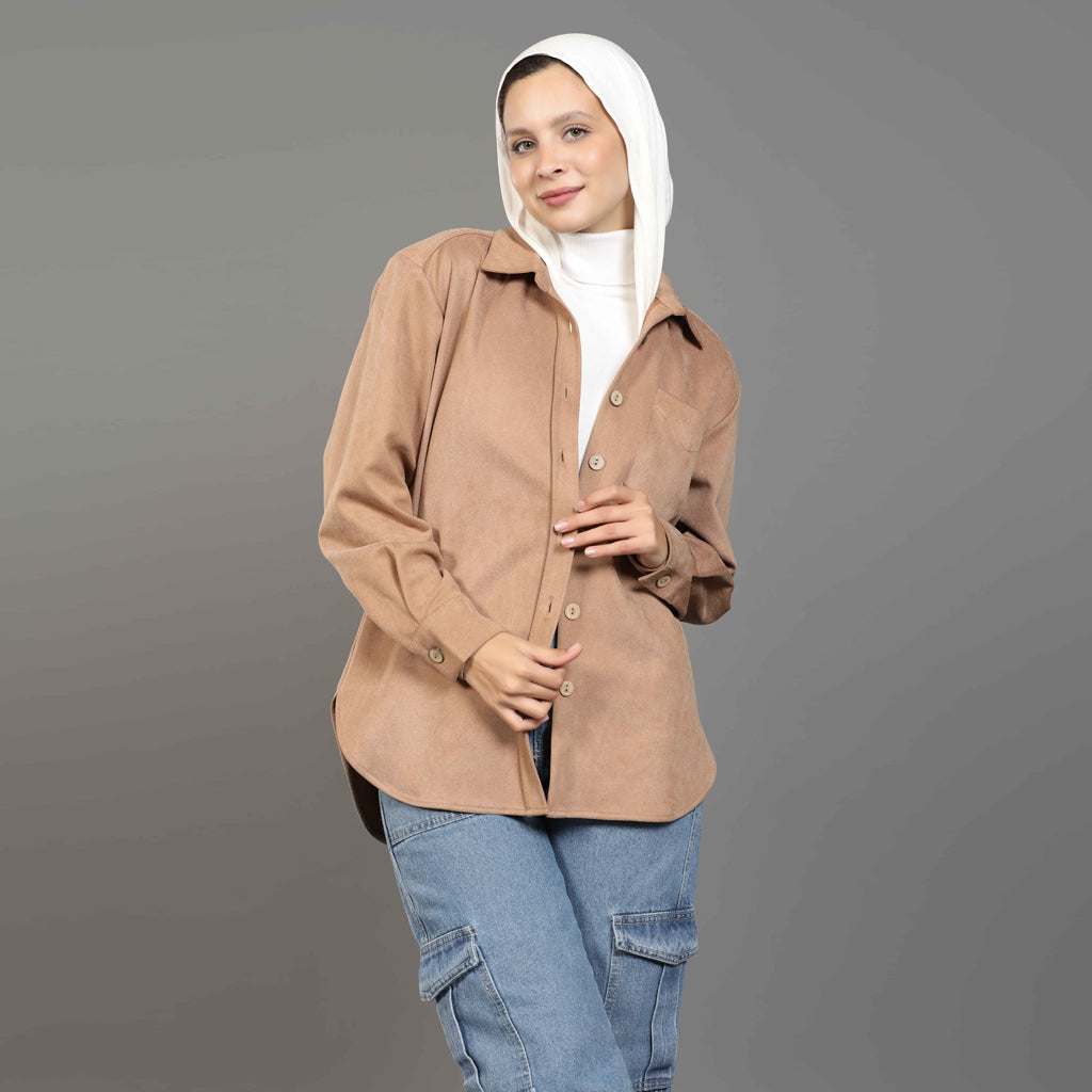Shirt-Suede-CAMEL