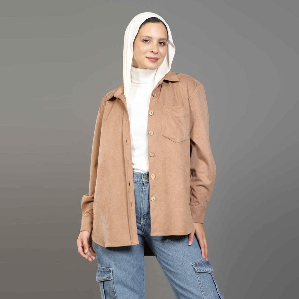 Shirt-Suede-CAMEL
