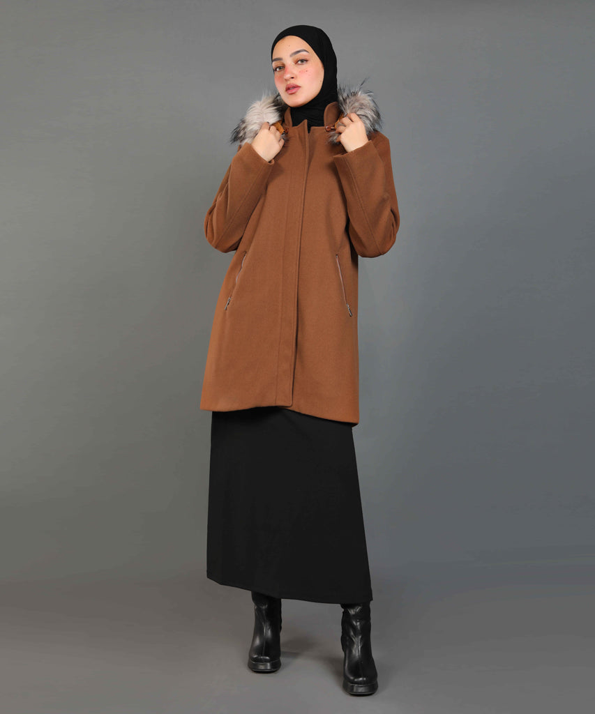 Coat-Felt-BROWN