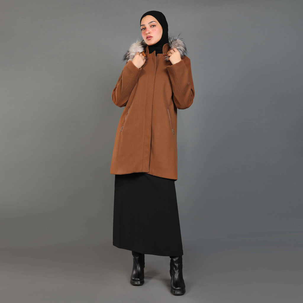 Coat-Felt-BROWN