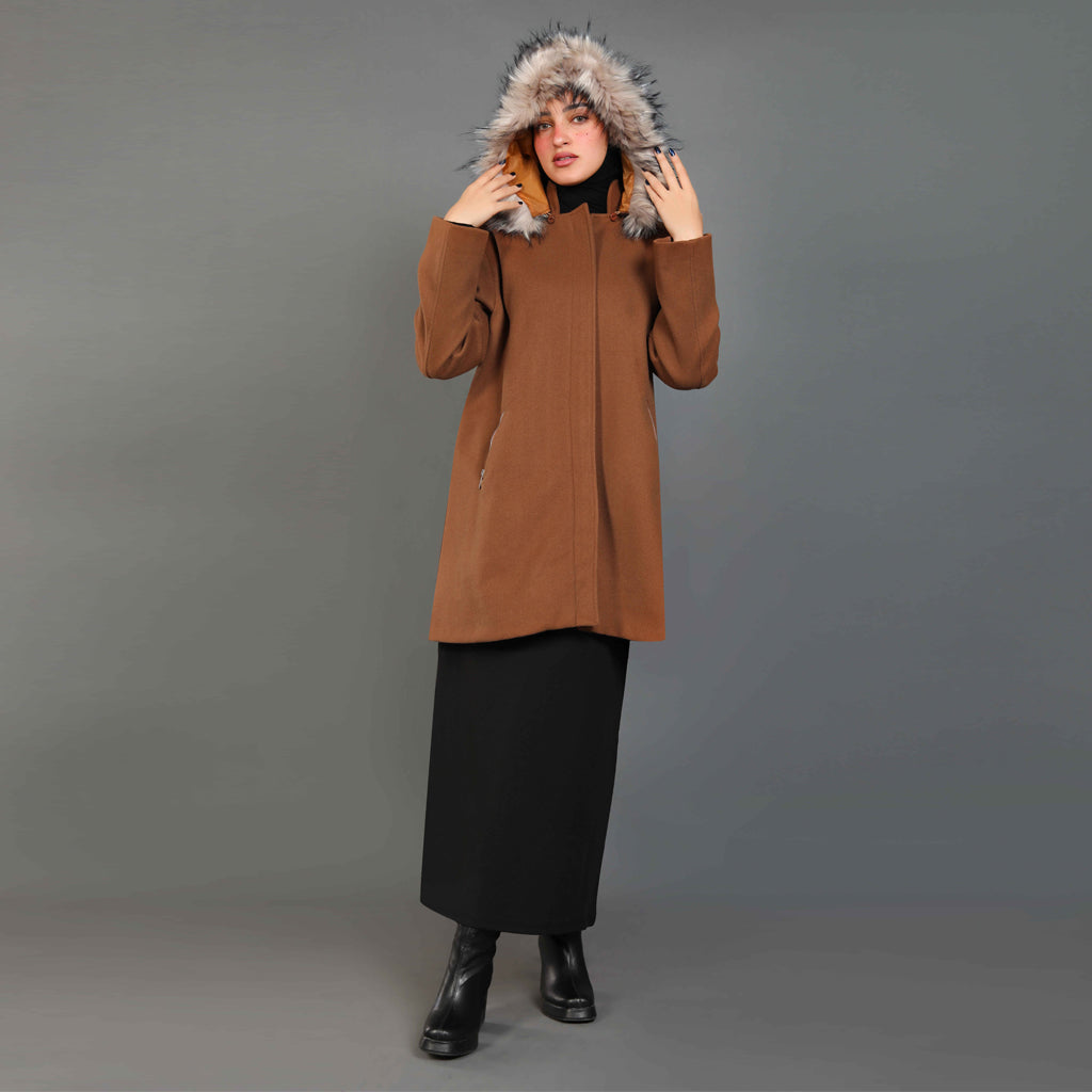 Coat-Felt-BROWN
