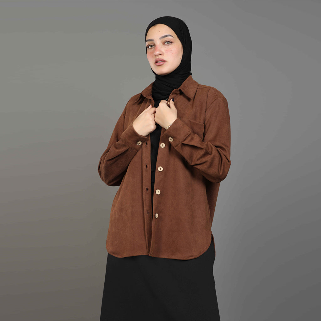 Shirt-Suede-BROWN