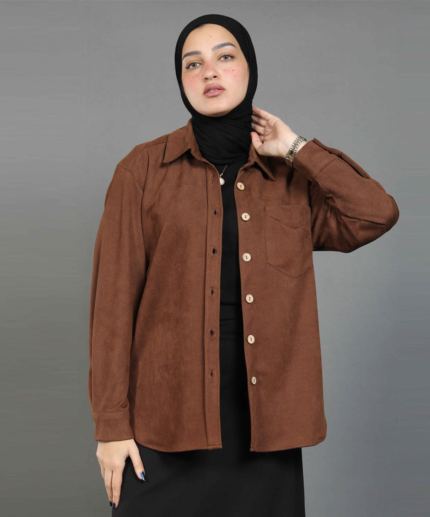 Shirt-Suede-BROWN