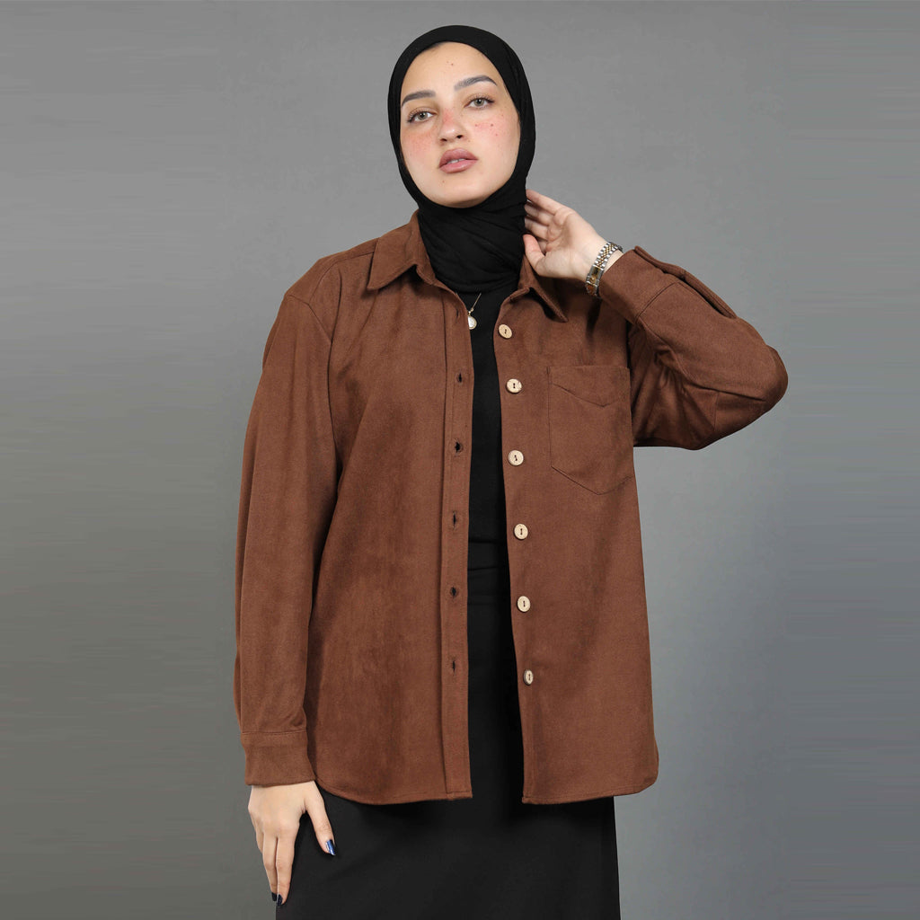 Shirt-Suede-BROWN