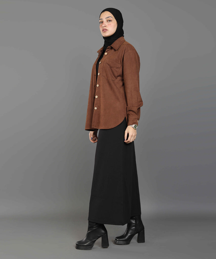 Shirt-Suede-BROWN