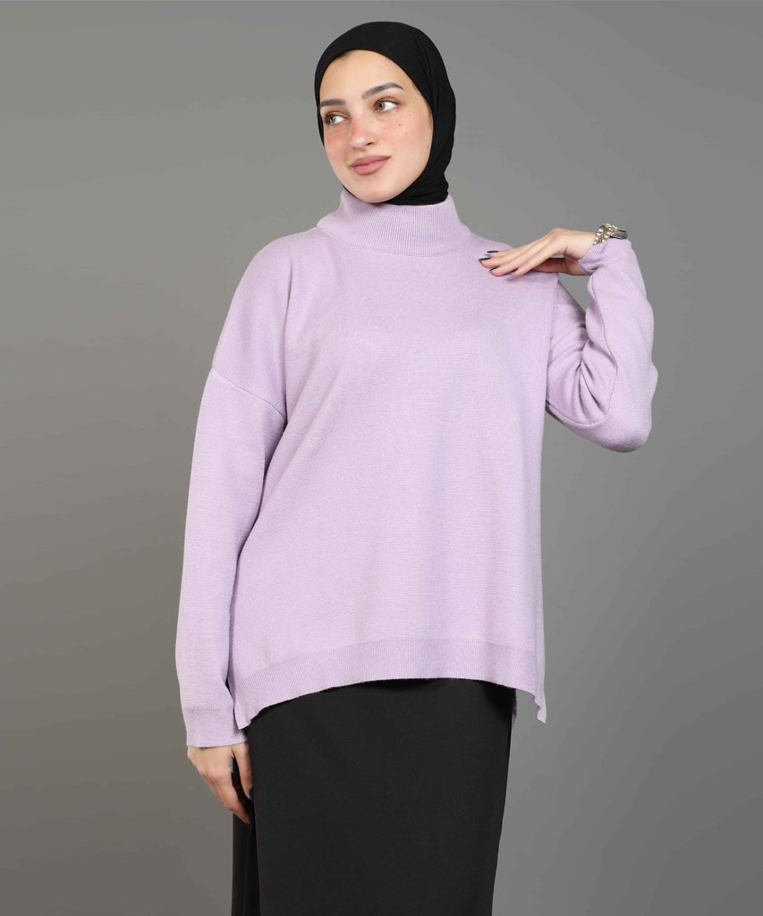 بلوفر-تريكو-لافندر