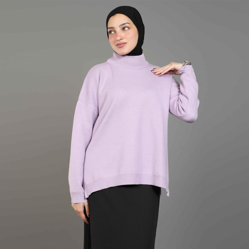 بلوفر-تريكو-لافندر