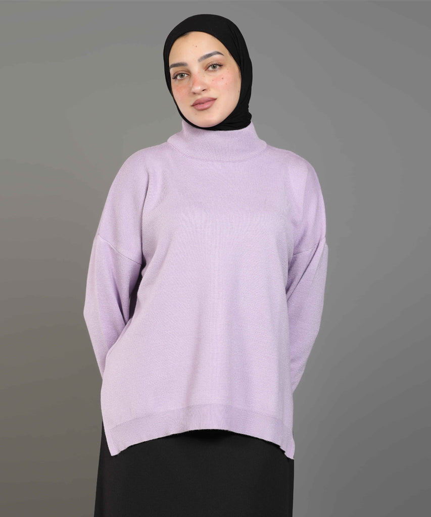 بلوفر-تريكو-لافندر