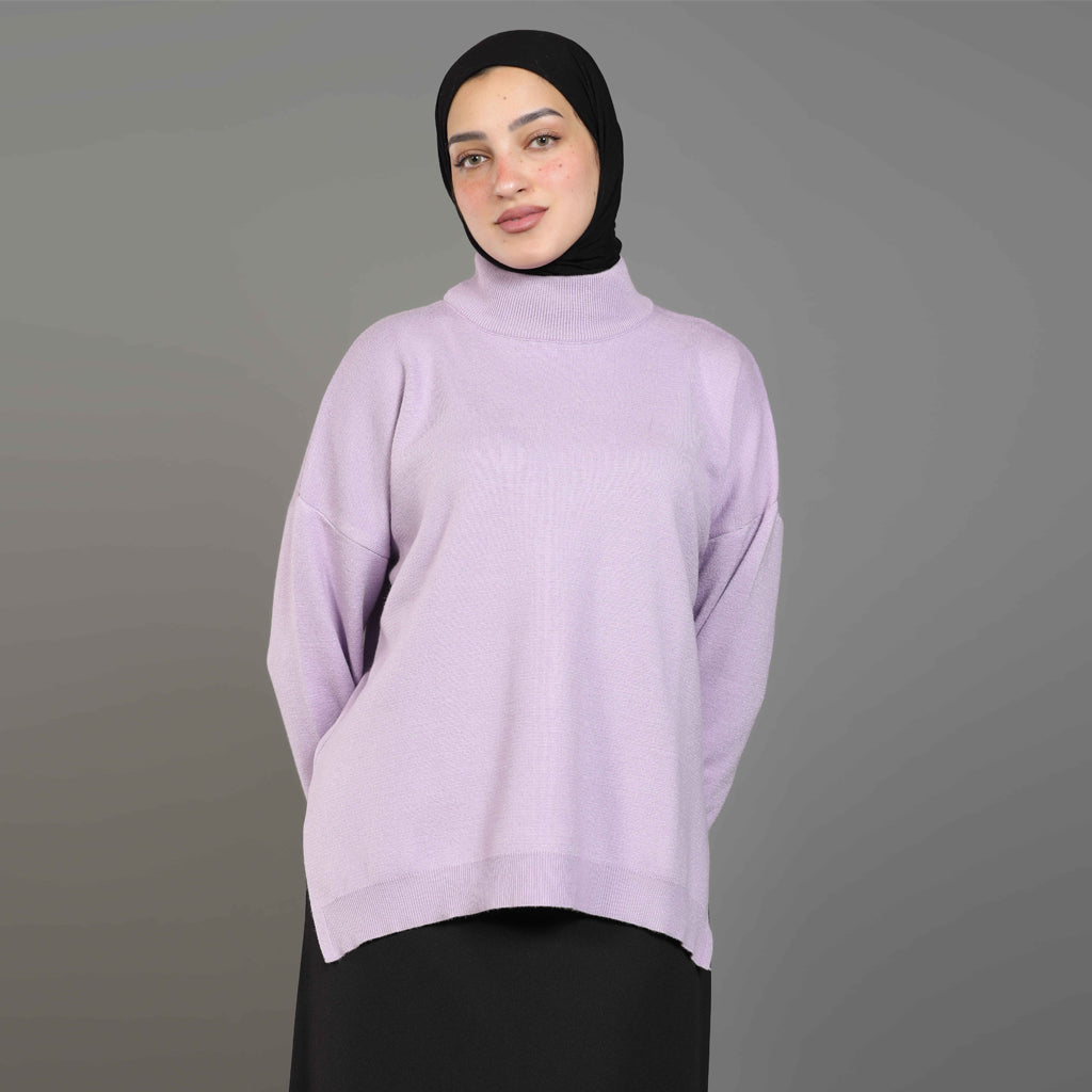 بلوفر-تريكو-لافندر