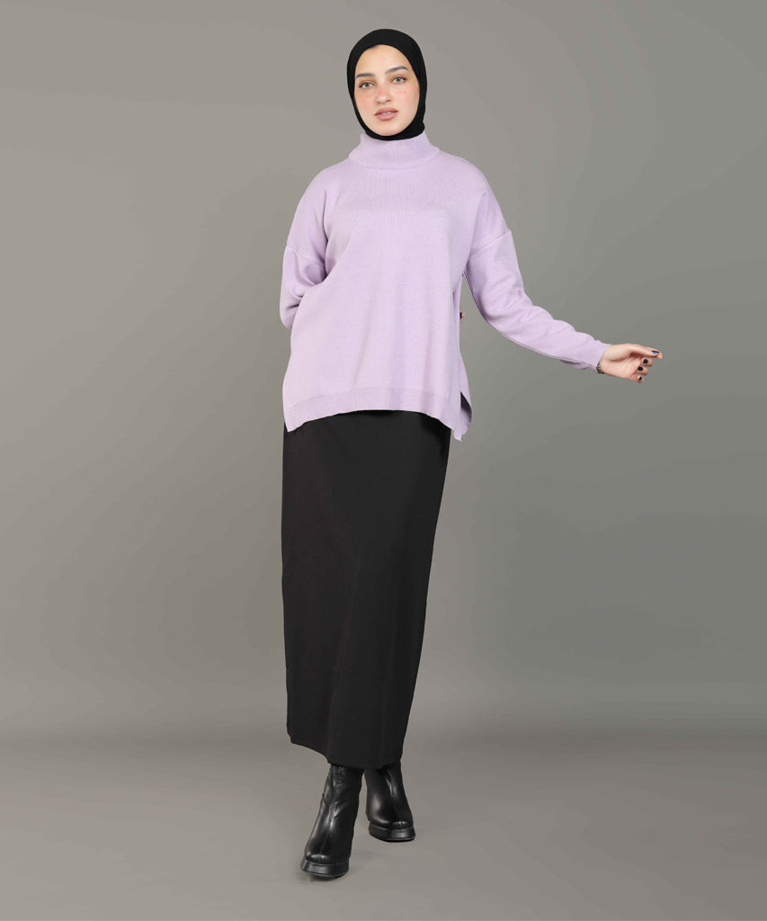 بلوفر-تريكو-لافندر