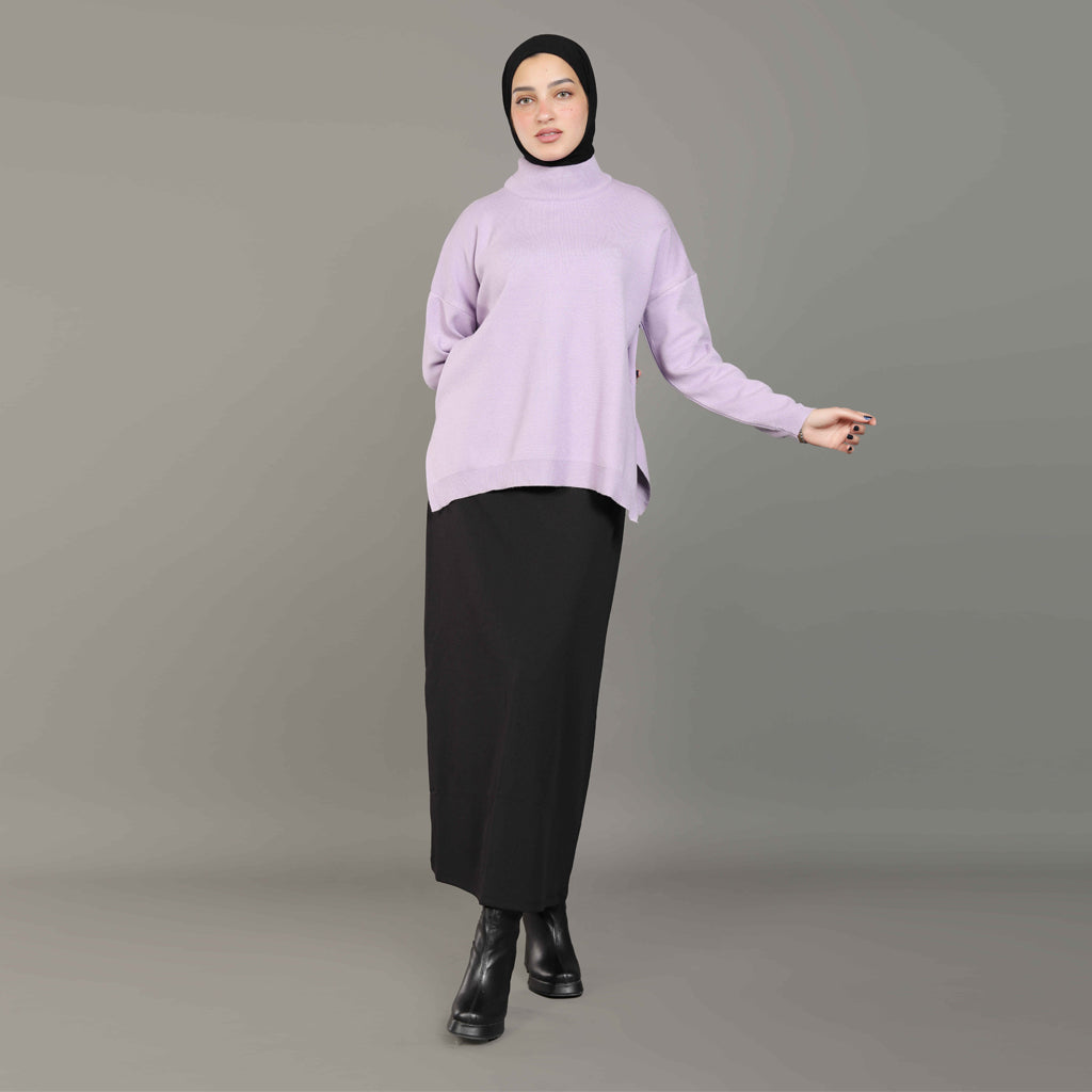 بلوفر-تريكو-لافندر