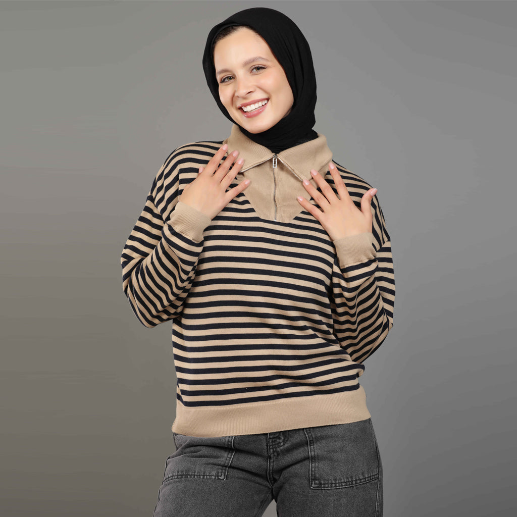 بلوفر-تريكو-كافيه