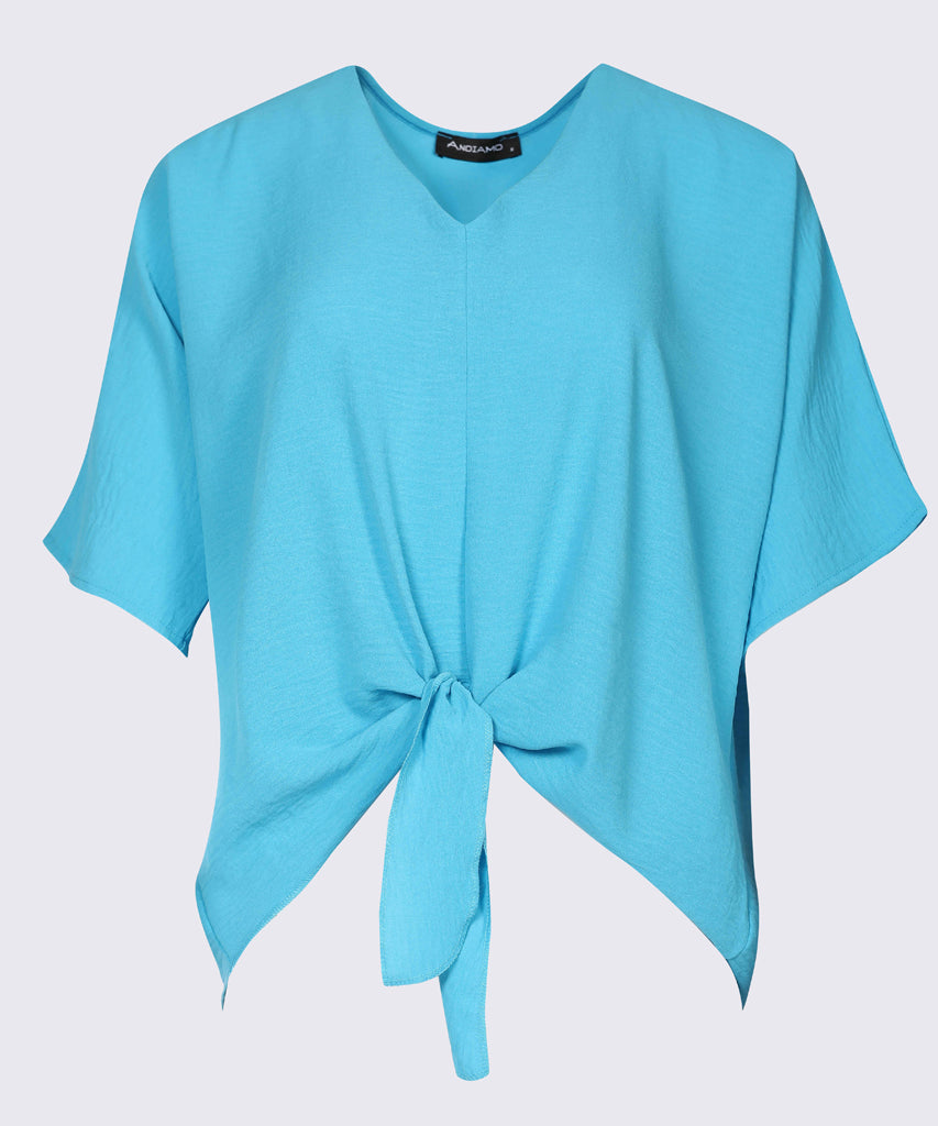 Blouse-Cotton Viscose-TURQUOIS