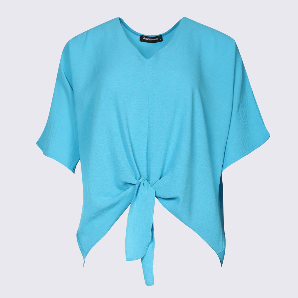 Blouse-Cotton Viscose-TURQUOIS