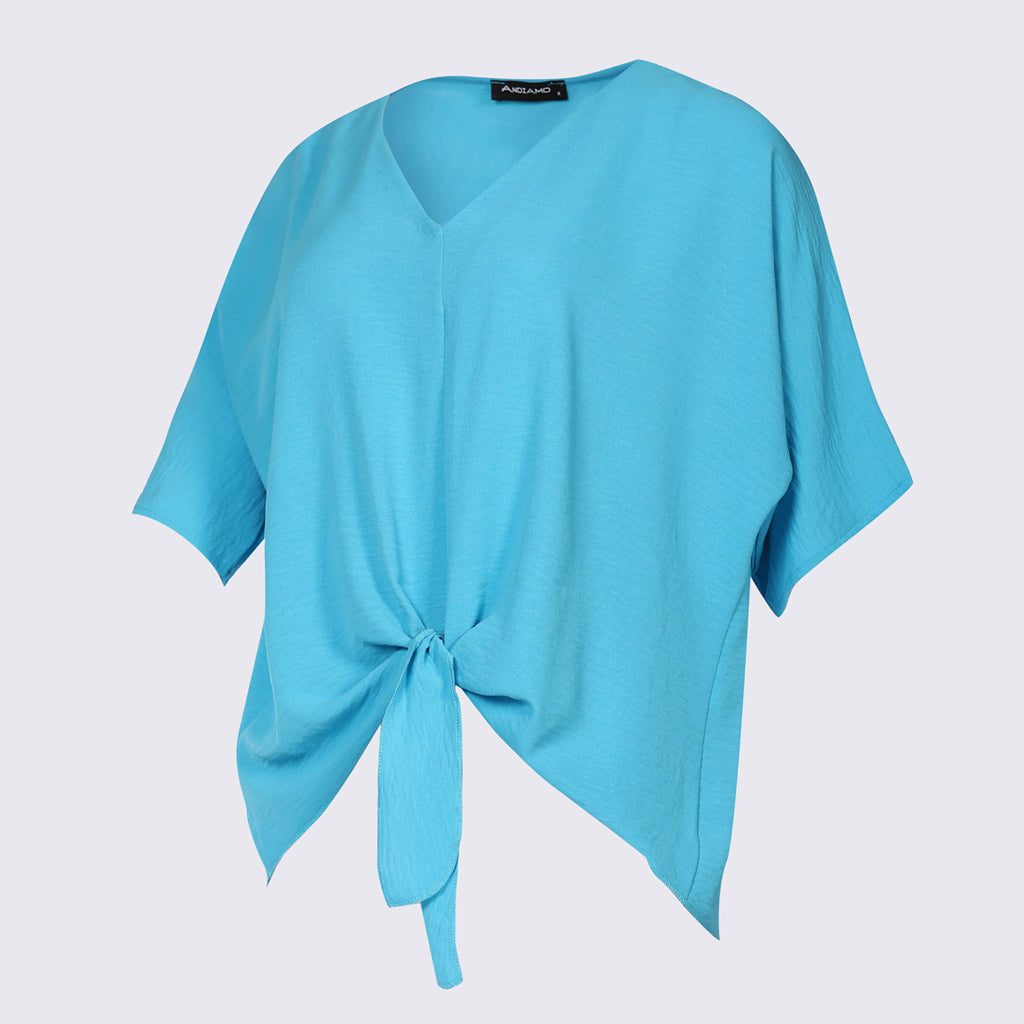 Blouse-Cotton Viscose-TURQUOIS