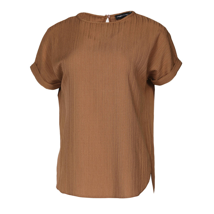 Blouse-Cotton Viscose-BROWN