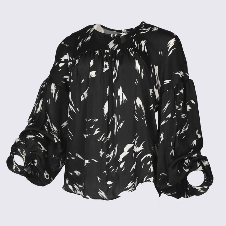 Blouse-Satin-BLACK