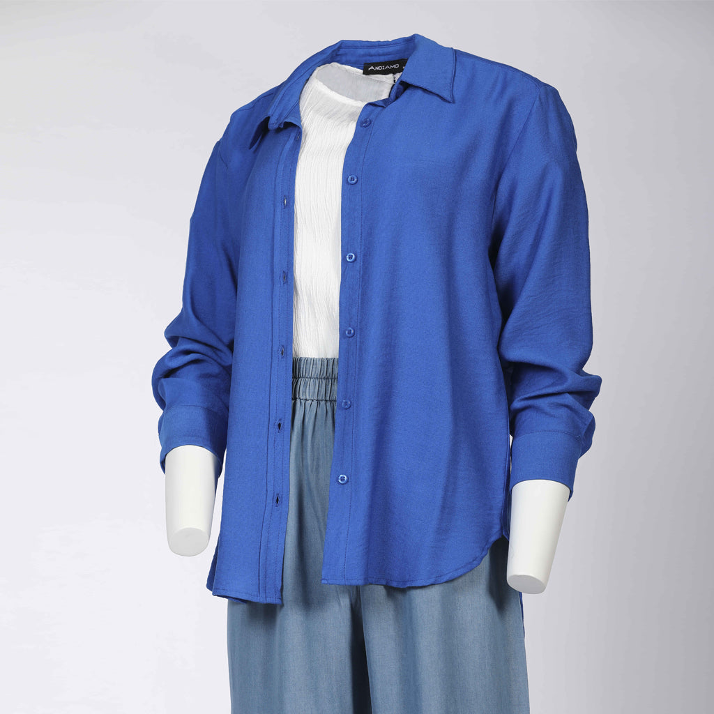 Shirt-Cotton Viscose-BLUE