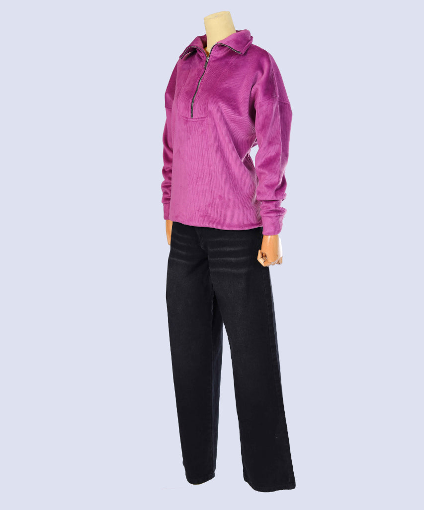 Sweatshirt-Velvet-PURPLE