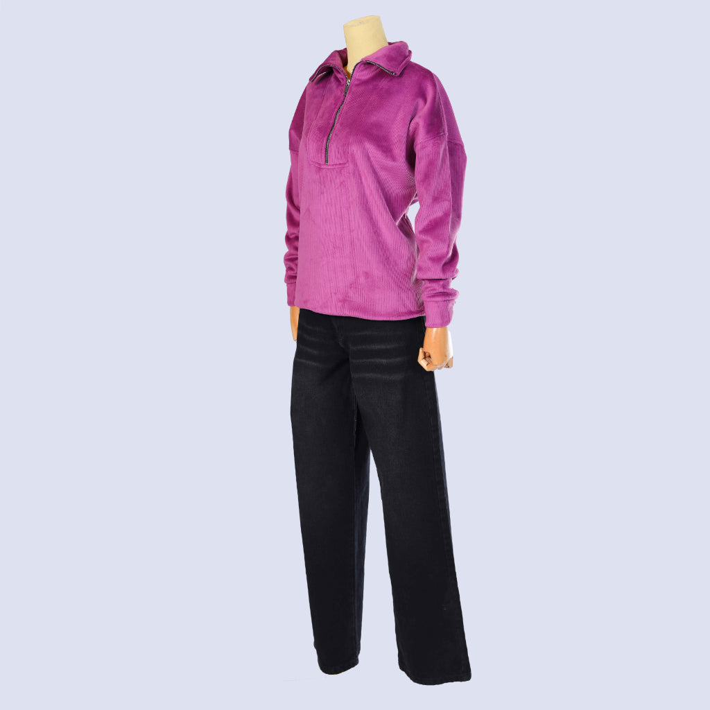 Sweatshirt-Velvet-PURPLE