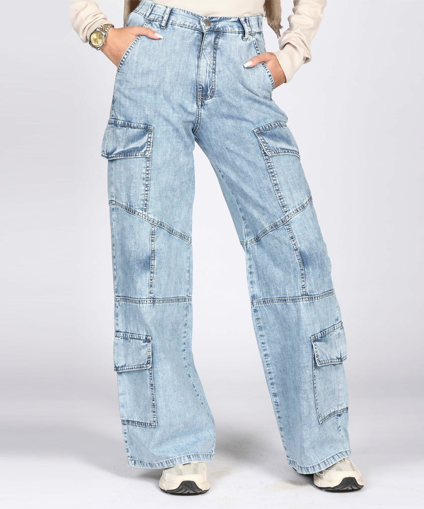 Cargo-Jeans-L BLUE