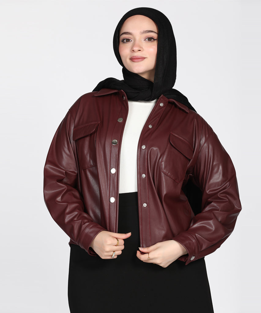 Shirt-Leather-BURGUNDY