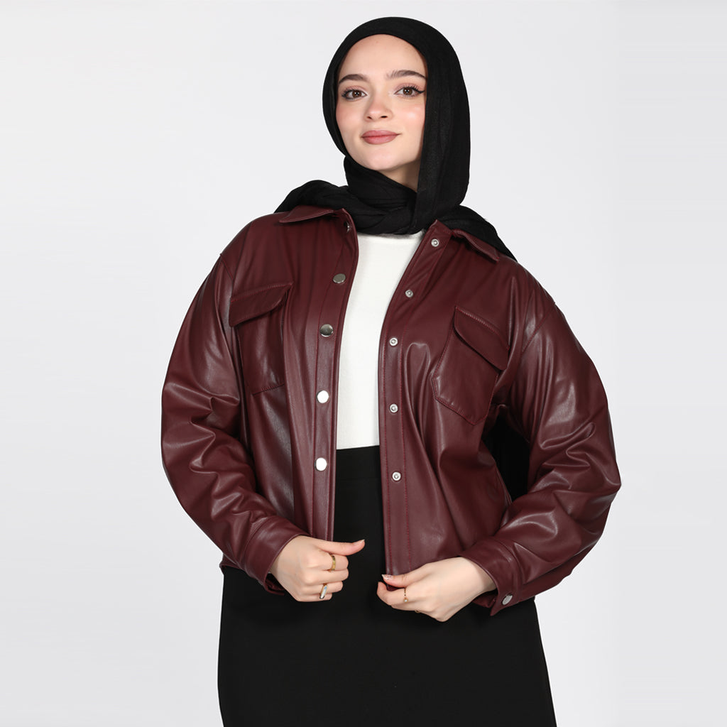 Shirt-Leather-BURGUNDY