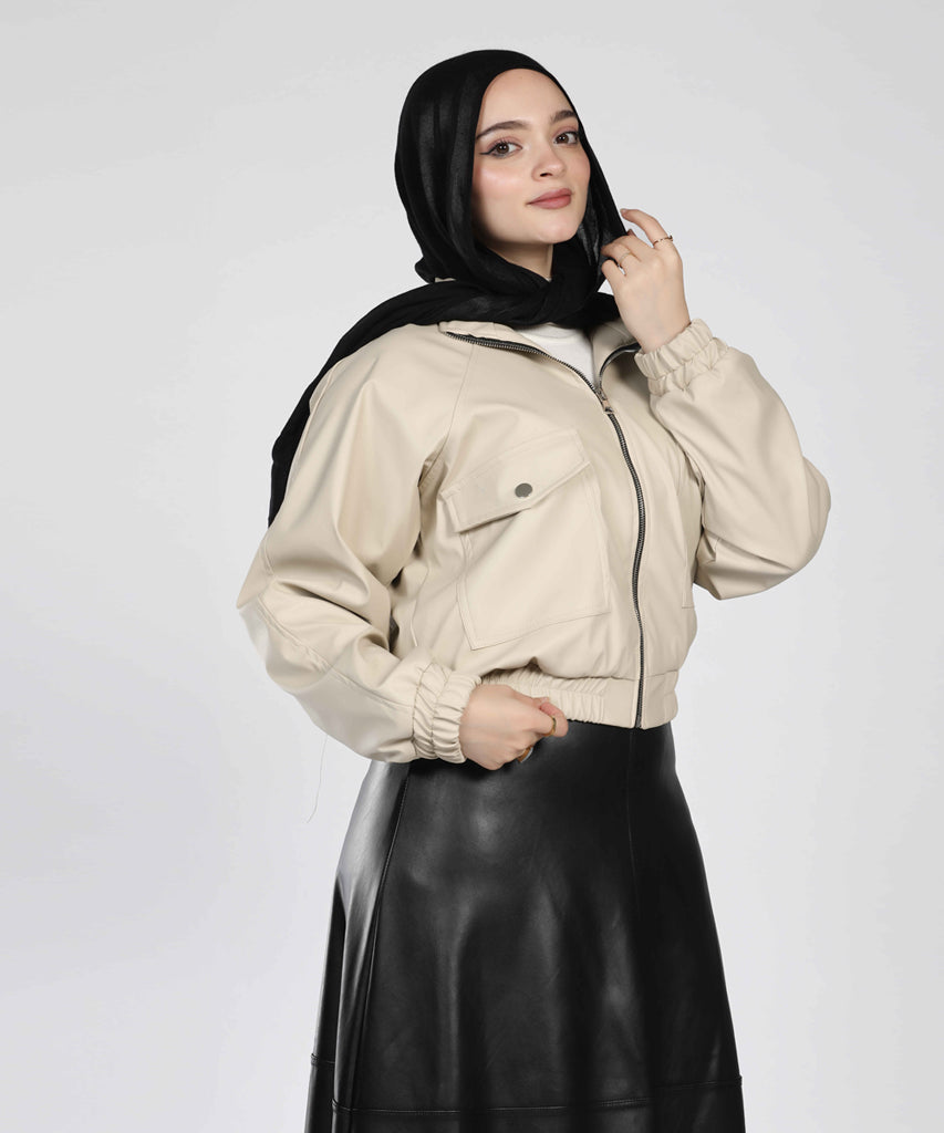 Jacket-Leather-BEIGE