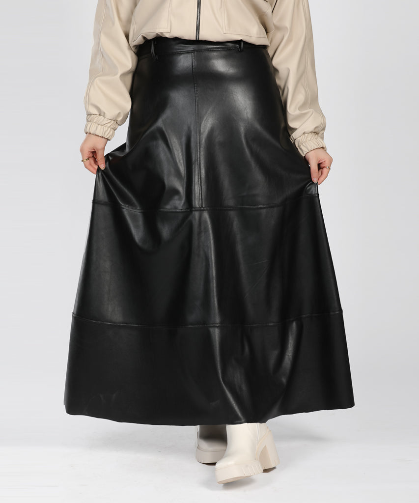 Skirt-Leather-BLACK