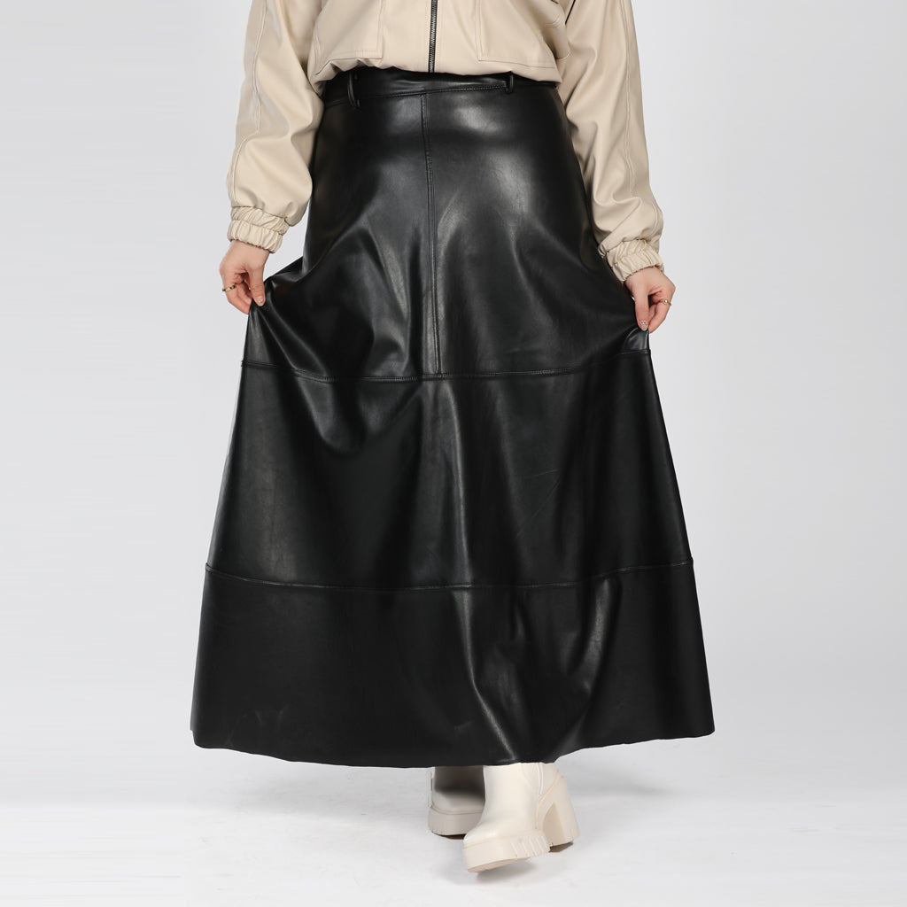 Skirt-Leather-BLACK