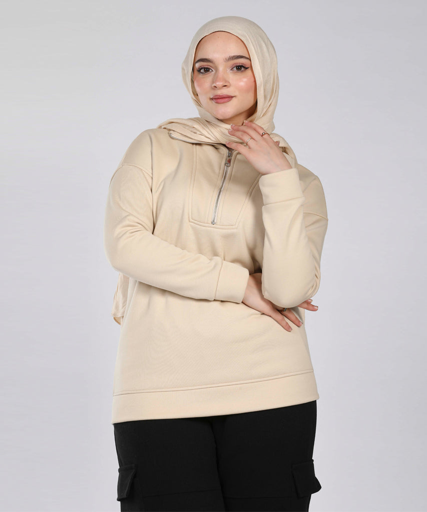 Sweatshirt-Melton-BEIGE