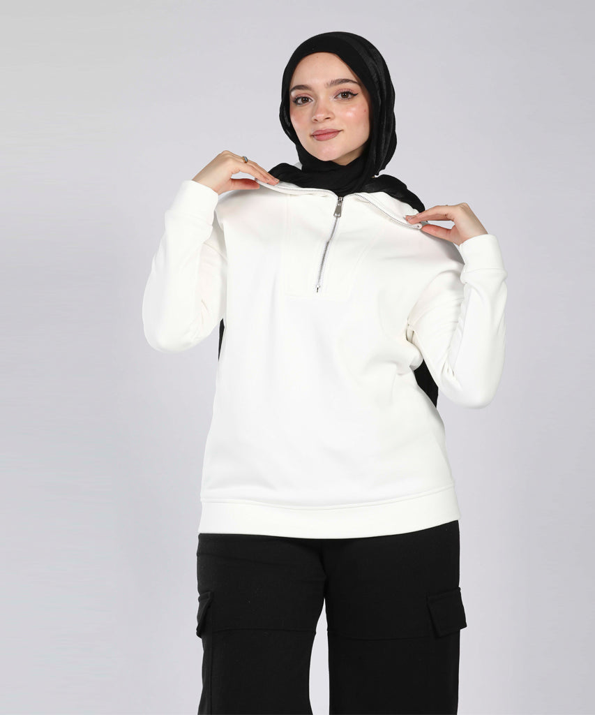 Sweatshirt-Melton-WHITE